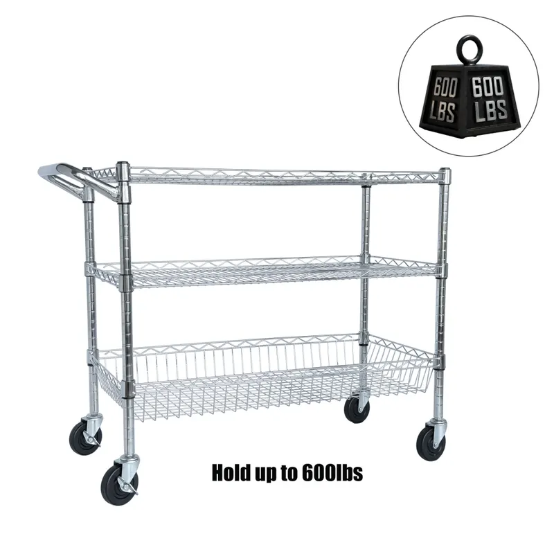 Heavy Duty Rolling Utility Cart — photo 2