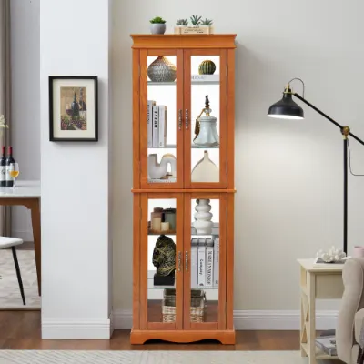 Lighted Glass Curio Display Cabinet — photo 5
