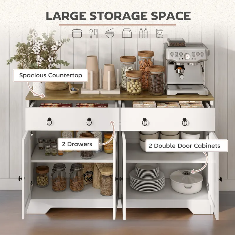 Kitchen Storage Sideboard β Farmhouse Buffet Cabinet with Barn β photo 4