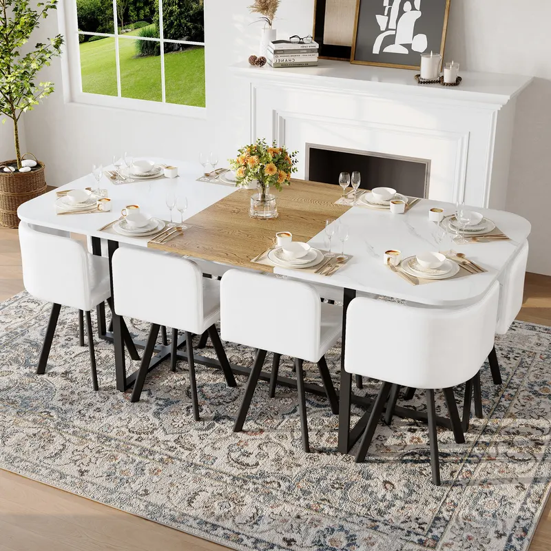 9-Piece Square Dining Table Set — photo 5
