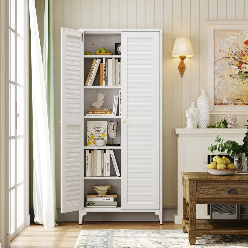74inch H Metal Pantry Cabinet — Kitchen Pantry Storage Cabinets — photo 2