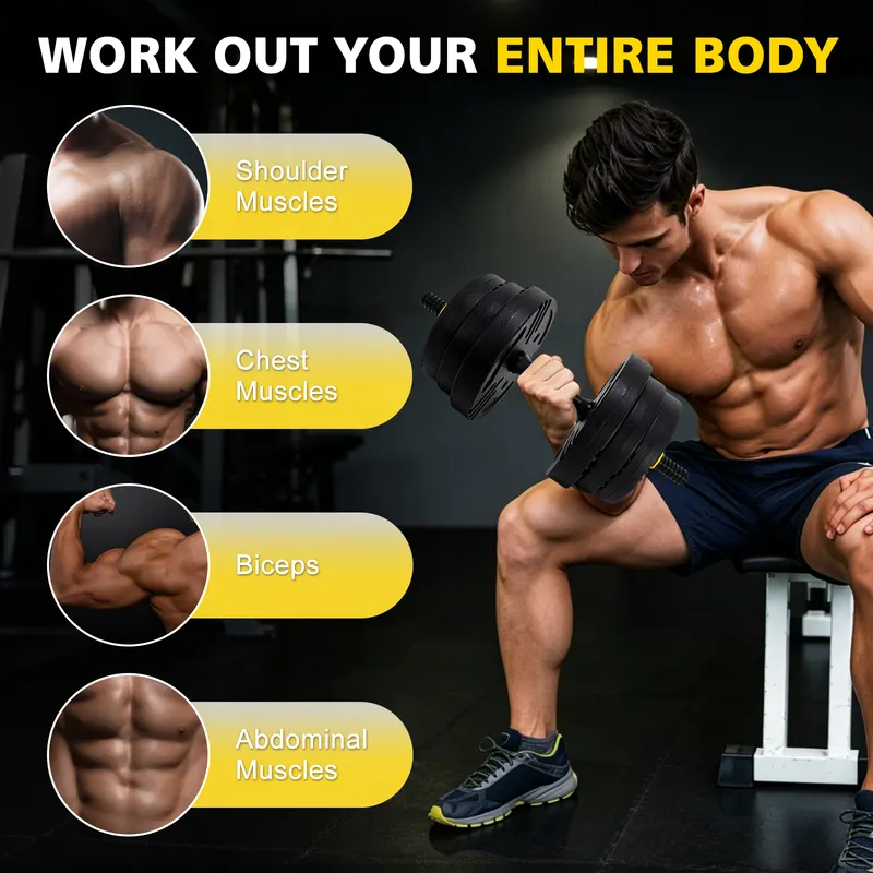 Adjustable Dumbbells β 45 Lbs Free Weight Set with Connector β photo 6