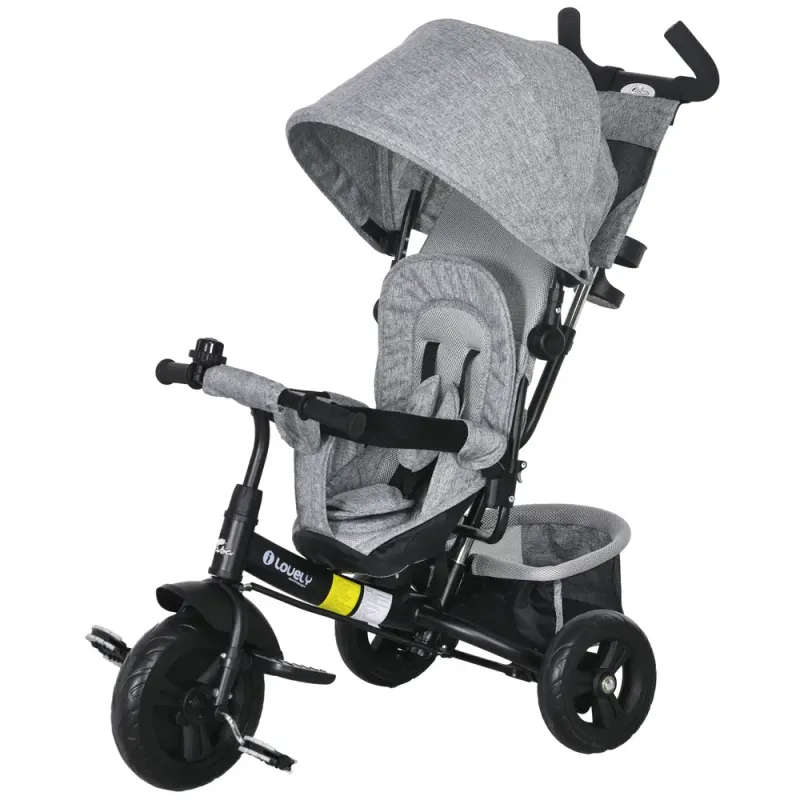 6 in 1 Tricycle for Toddler 1-5 Years with Parent-push Handle