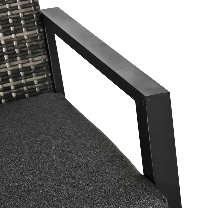 4 Piece Patio Furniture Set — 2 PE Wicker Chairs — photo 6