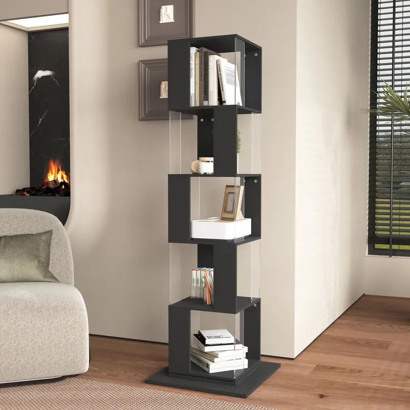 360 Rotating Bookshelf with Acrylic Plate — photo 3