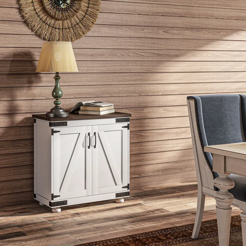 Kitchen Sideboard β Buffet Cabinet with Barn Door and Adjustable β photo 6