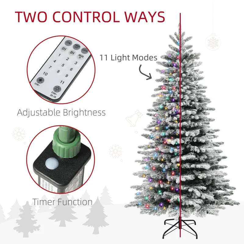 7.5ft Snow Flocked Artificial Christmas Tree — photo 8