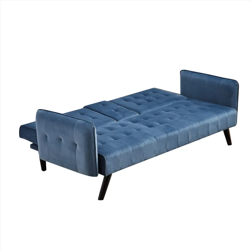 72 Velvet Convertible Sofa Bed with Cup Holders β photo 4