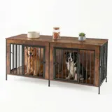 Double Dog Crate Furniture with Divider — photo 5