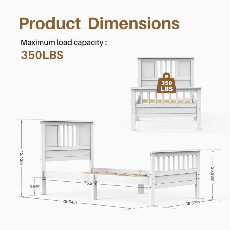 Twin Size Metal Platform Bed Frame