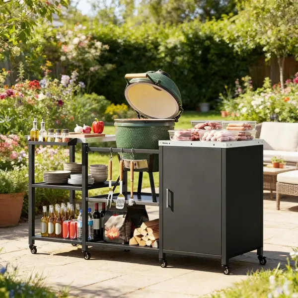 Outdoor Bar Cart Grill Table — photo 2