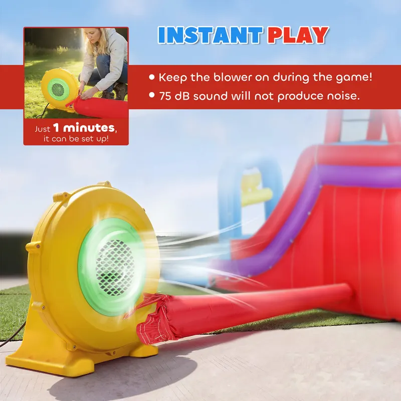 Inflatable Water Slide 6 in 1 with 480W Blower — photo 4