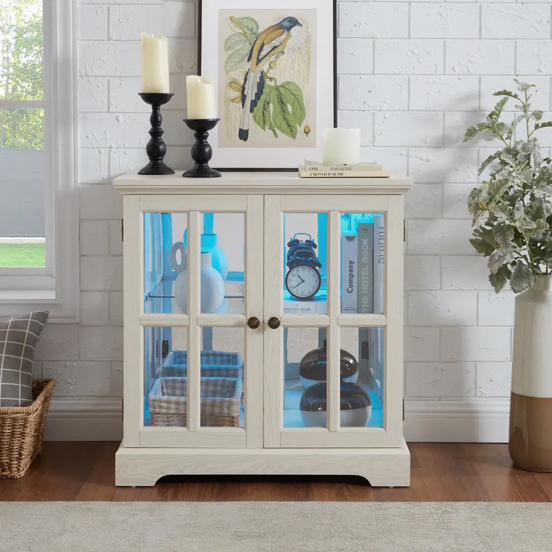 LED Curio Display Cabinet β Antique Display Cabinet