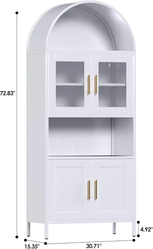 73 in Tall Metal Arched Cabinet β photo 5