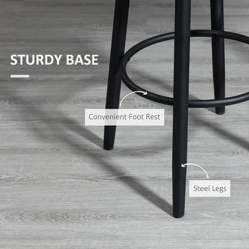 Modern Bar Stools — Set of 2 Swivel Kitchen Chairs — photo 7