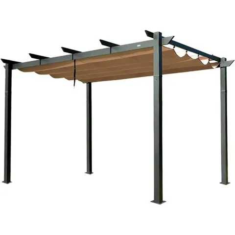 Aluminum Retractable Pergola with Sun Shade Patio Gazebo