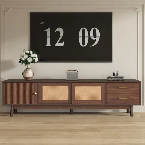 Mid Century Modern TV Stand for 80 TVs