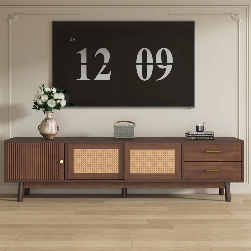 Mid Century Modern TV Stand for 80 TVs