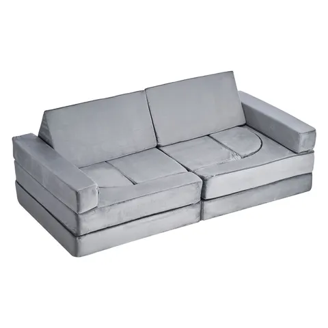Modular Kids Play Couch — Sectional Toddler Sofa with Armrests