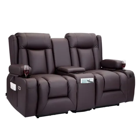 Loveseat Recliner Sofa — Power Reclining Couch with Heating