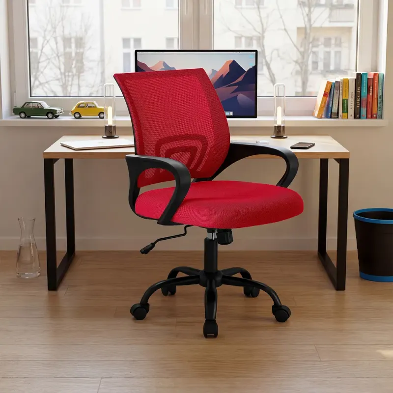 Ergonomic Office Desk Gaming Chair Mid Back with Lumbar Support — photo 7