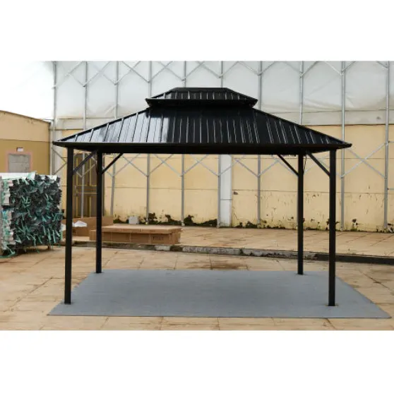 Color Steel Tile Double-roof Pavilion Gazebo