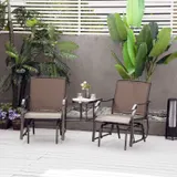 Outdoor Glider Chairs with Coffee Table — photo 3