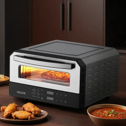 12 Inch Electric Pizza Oven with Pizza Stone 750F Max Temp Pizza
