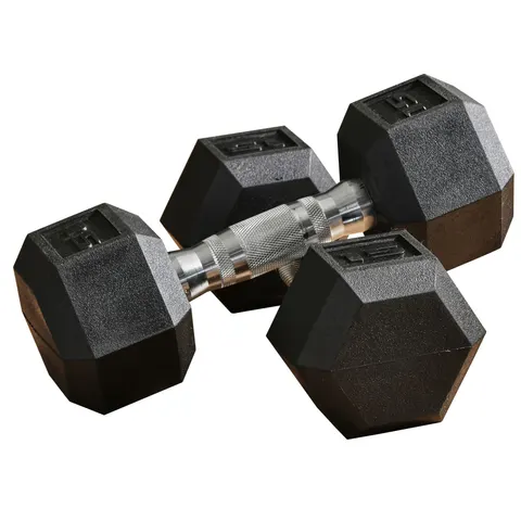 Lbs Hex Dumbbell Set of 2 β Rubber Weights Exercise Fitness