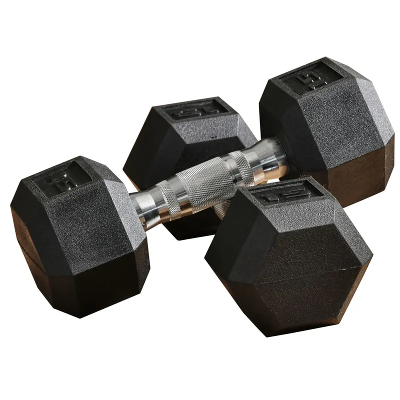 Lbs Hex Dumbbell Set of 2 β Rubber Weights Exercise Fitness