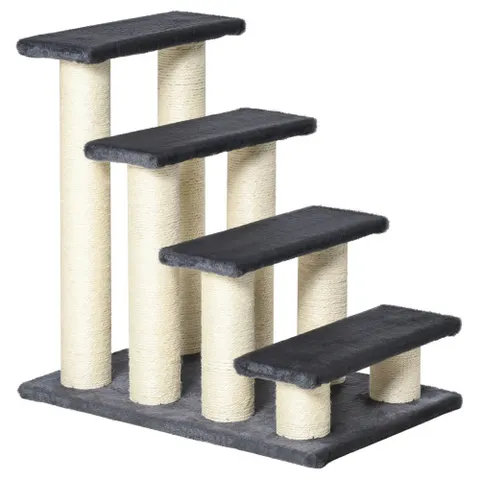 Pawhut Cat Tree with 4 Steps for High Beds Couch