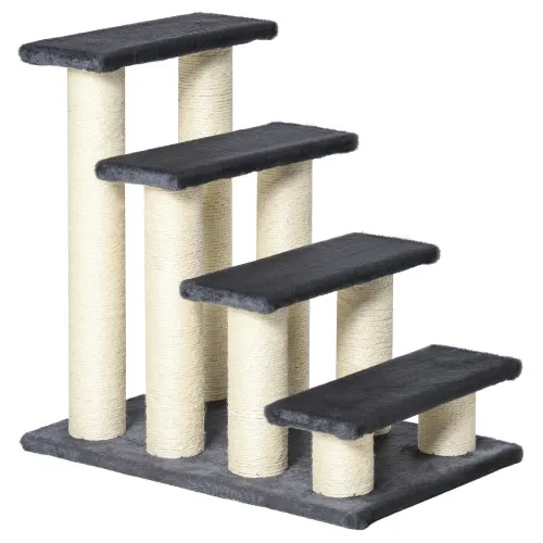 Pawhut Cat Tree with 4 Steps for High Beds Couch