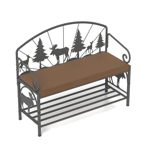Shoe Rack Bench for Entryway — Industrial Bench Rustic Shoe Rack