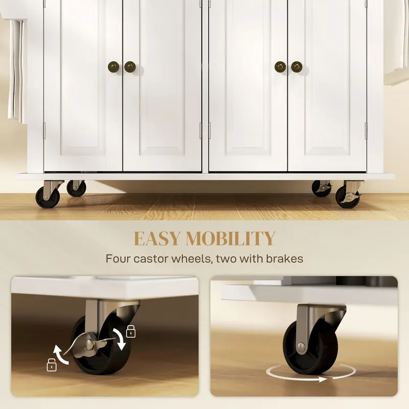 44" Mobile Kitchen Island Table — photo 4
