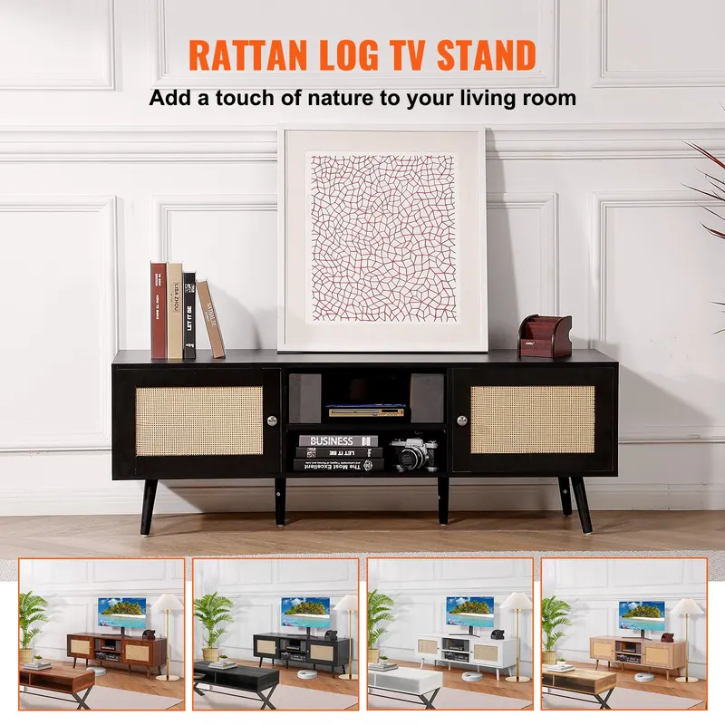Rattan TV Stand for 65 Inch TV — photo 2