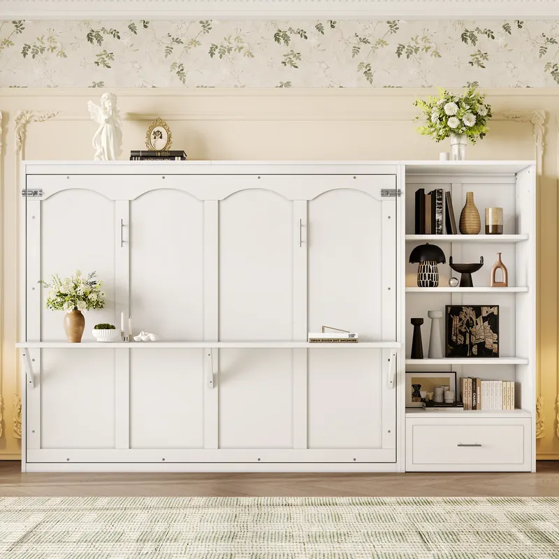 Queen Size Murphy Bed with Height Adjustable Storage β photo 5