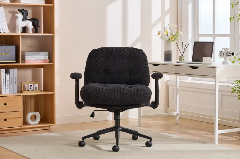 Cross Legged Office Chair with Flip-up Arms