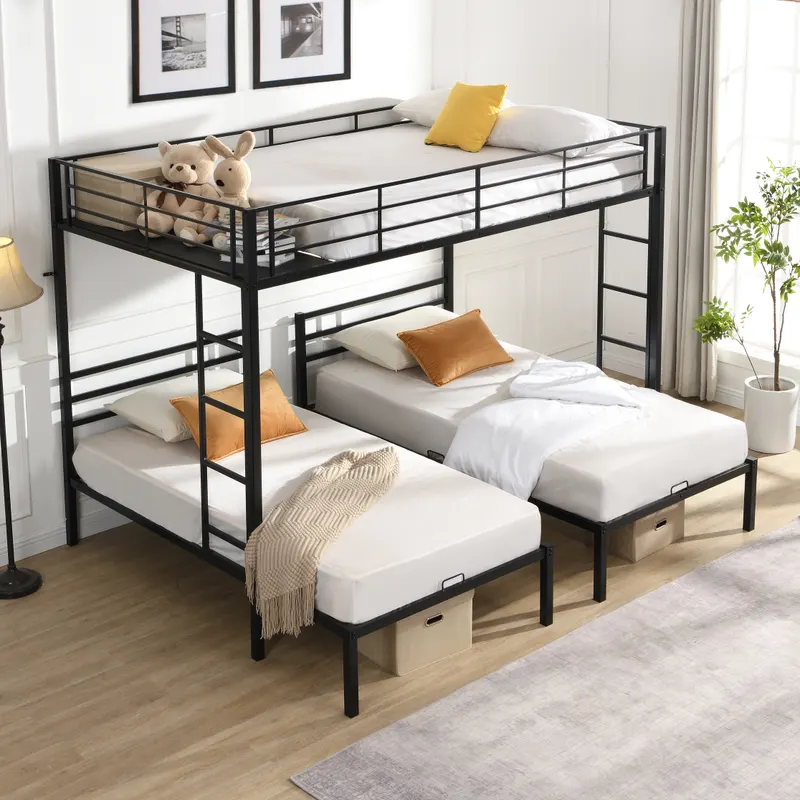Full Over Twin Over Twin Bunk Bed