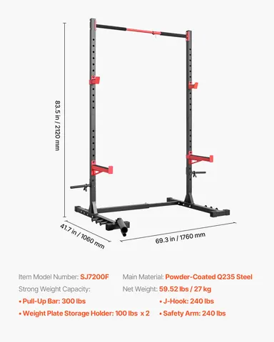 Power Cage Rack — Multifunctional Squat Rack for Home Gym