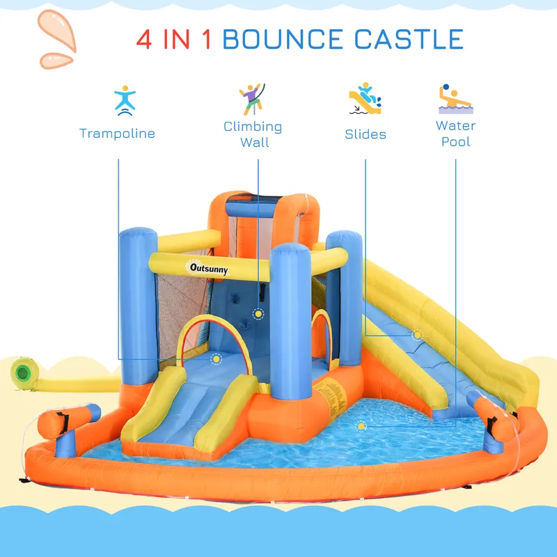 5-in-1 Kids Inflatable Bounce House Jumping Castle with Water — photo 6