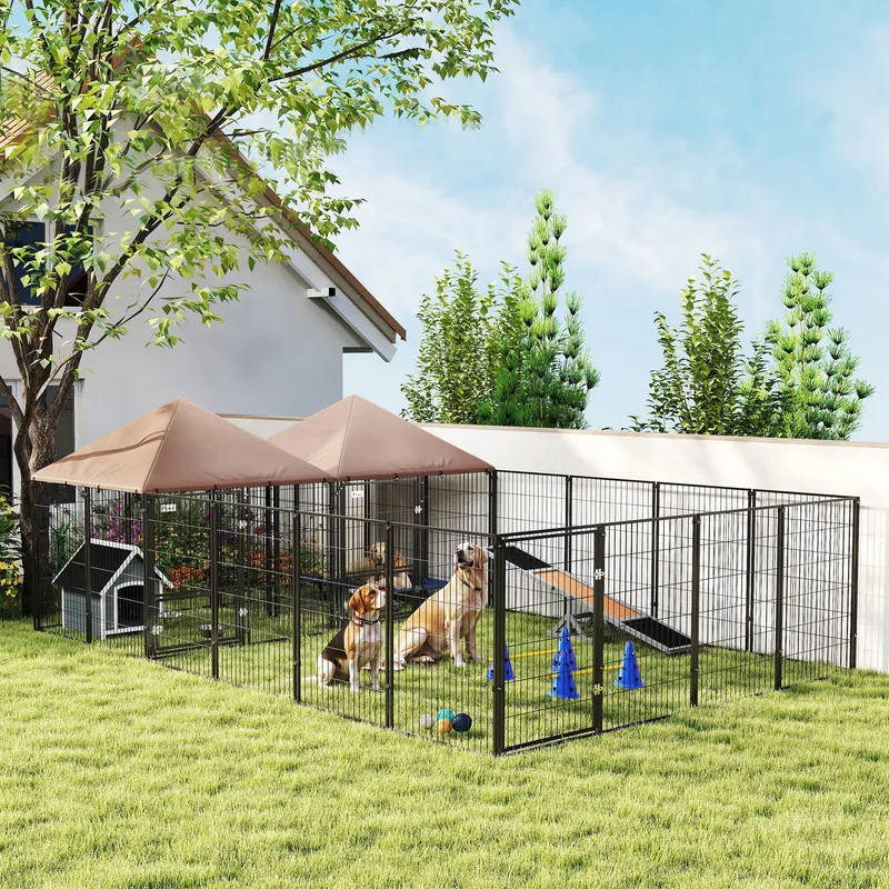 Large Outdoor Dog Kennel with 2 Rooms — photo 2