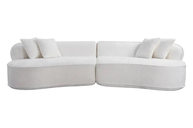 Modern Curved L-shape Luxury Sectional Oversized Sofa Minimalist — photo 4