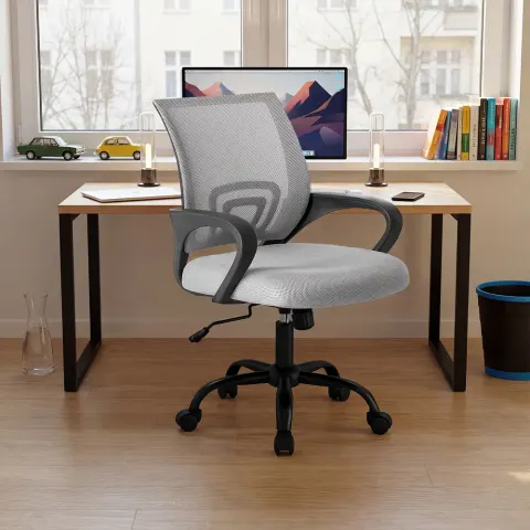 Ergonomic Office Desk Gaming Chair Mid Back with Lumbar Support