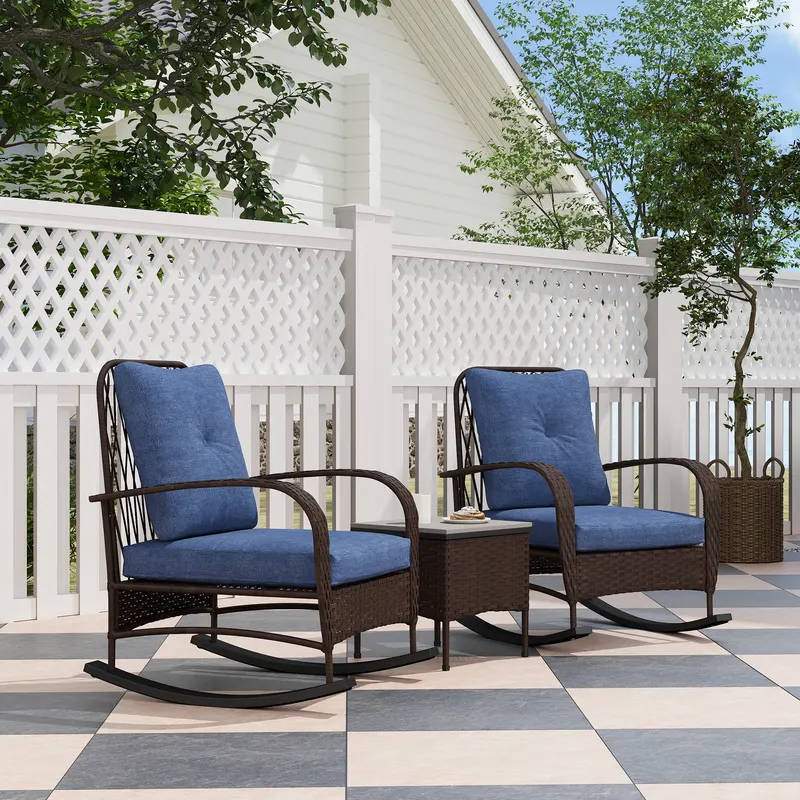 3 Piece Wicker Patio Furniture Set — photo 2