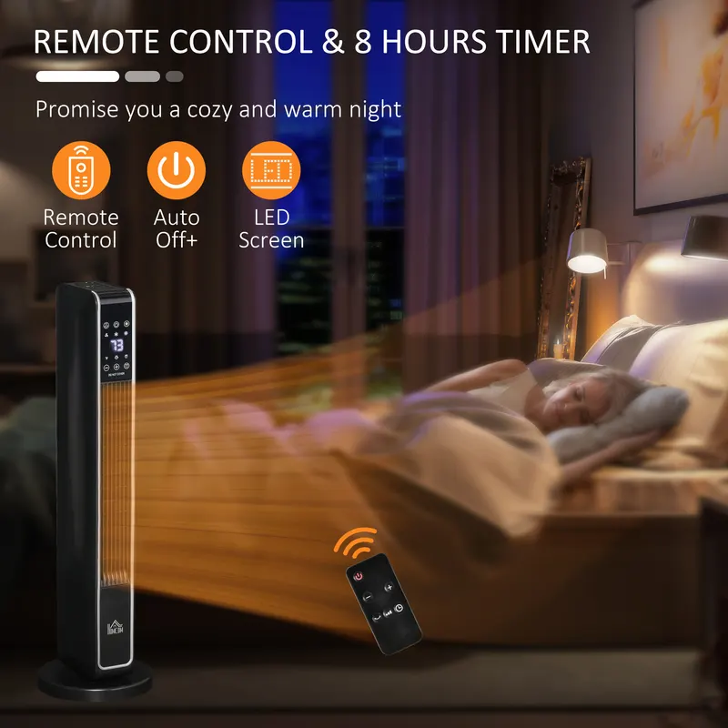 2-In-1 Portable Electric Tower Heater — photo 4