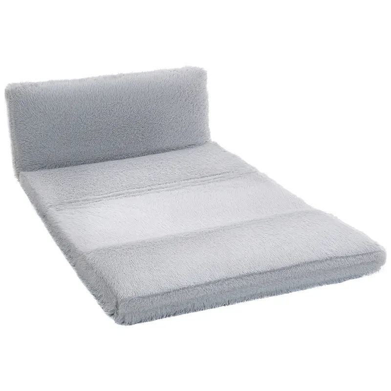 Bean Bag Floor Sofa Bed — Contemporary Plush Wide Folding Floor
