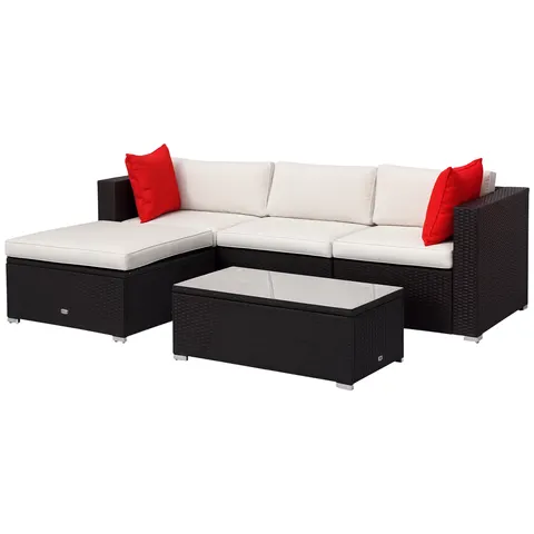 5-Piece Patio Furniture Set with Cushions