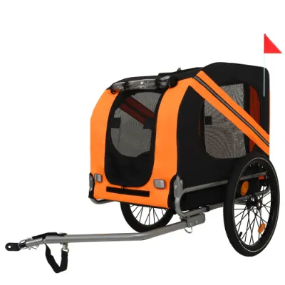 Large Folding Bike Trailer for Dogs 120LB Capacity All-terrain