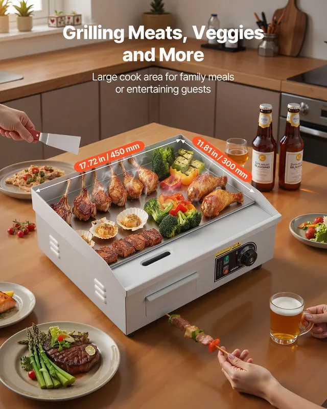 Commercial Electric Griddle β 17.72 X 11.81 Inch β photo 4