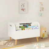 Wooden Toy Box — Kids Toy Storage Organizer with Front Bookshelf — photo 4